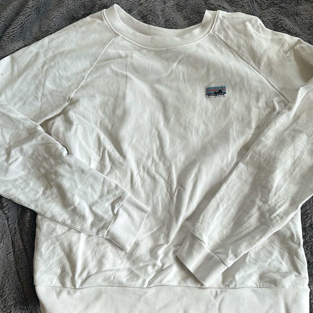 Patagonia crewneck, hundred percent organic cotton